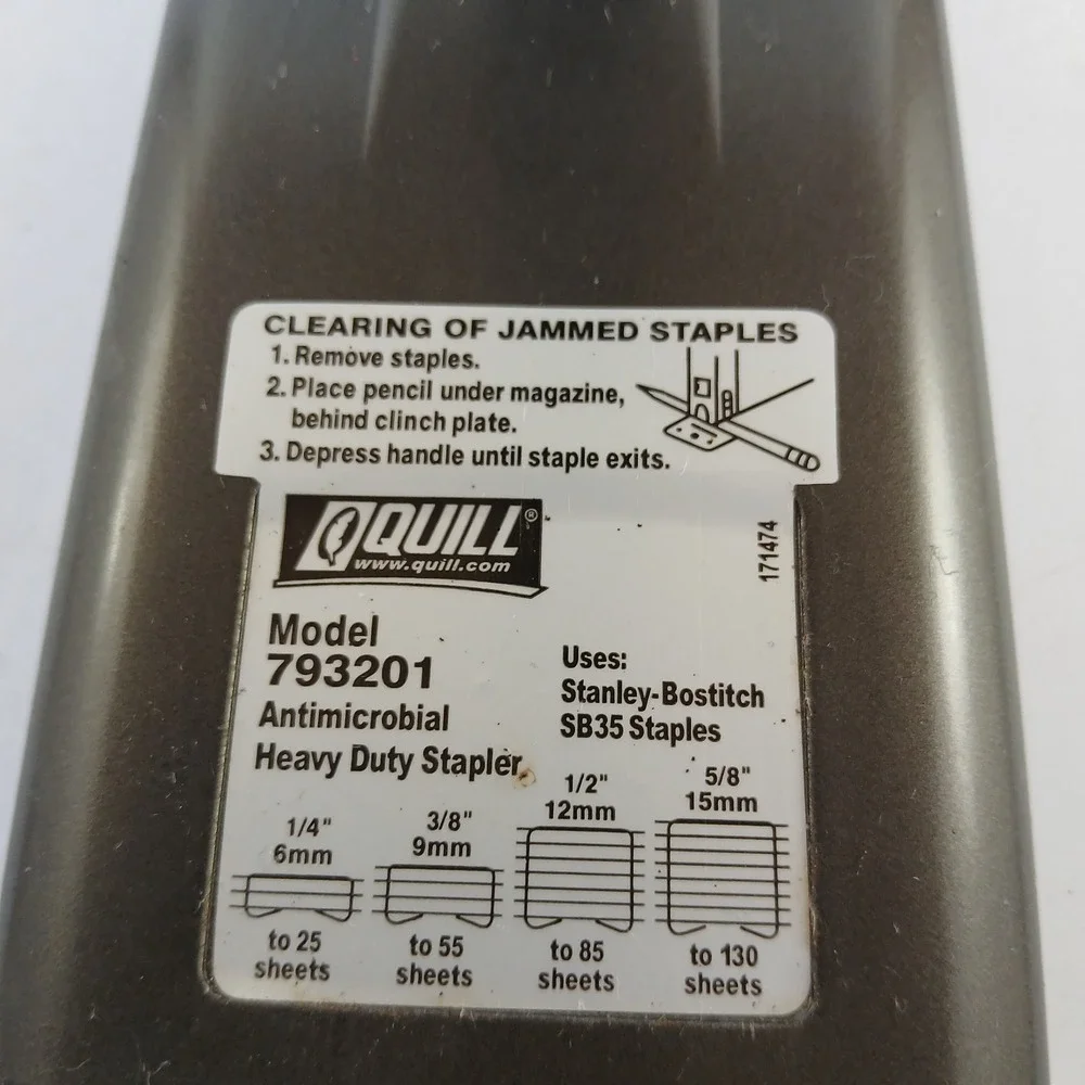 Quill Heavy Duty Stapler Heavy Duty #793201‎ Antimicrobial